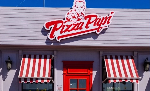 Custom Storefront Sign for Pizza Papri